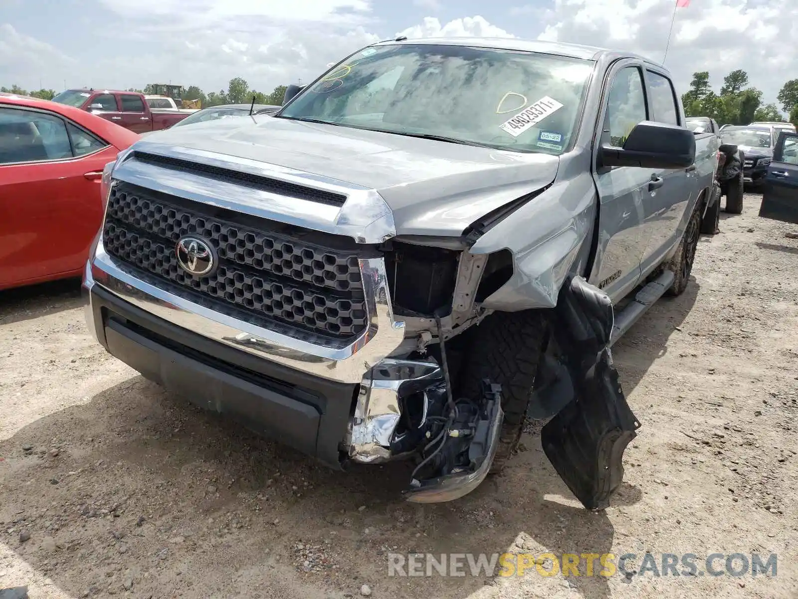 2 Photograph of a damaged car 5TFEM5F15KX142765 TOYOTA TUNDRA 2019