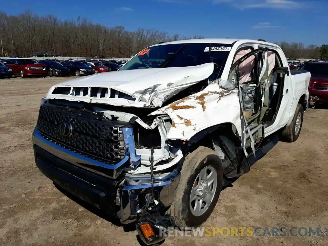 2 Photograph of a damaged car 5TFEM5F17KX136644 TOYOTA TUNDRA 2019