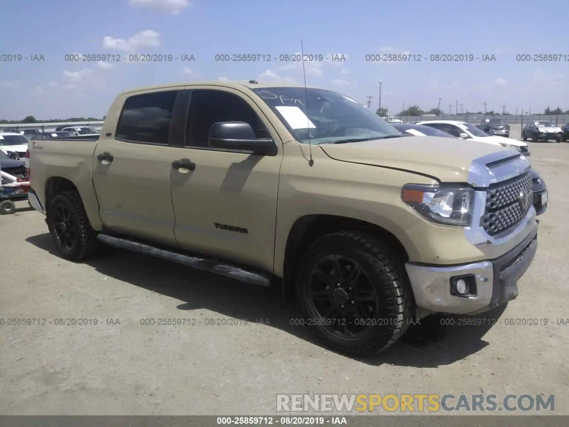 1 Photograph of a damaged car 5TFEM5F18KX142842 TOYOTA TUNDRA 2019