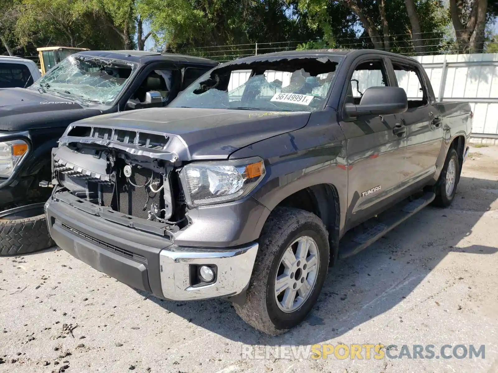 2 Photograph of a damaged car 5TFEM5F19KX137293 TOYOTA TUNDRA 2019