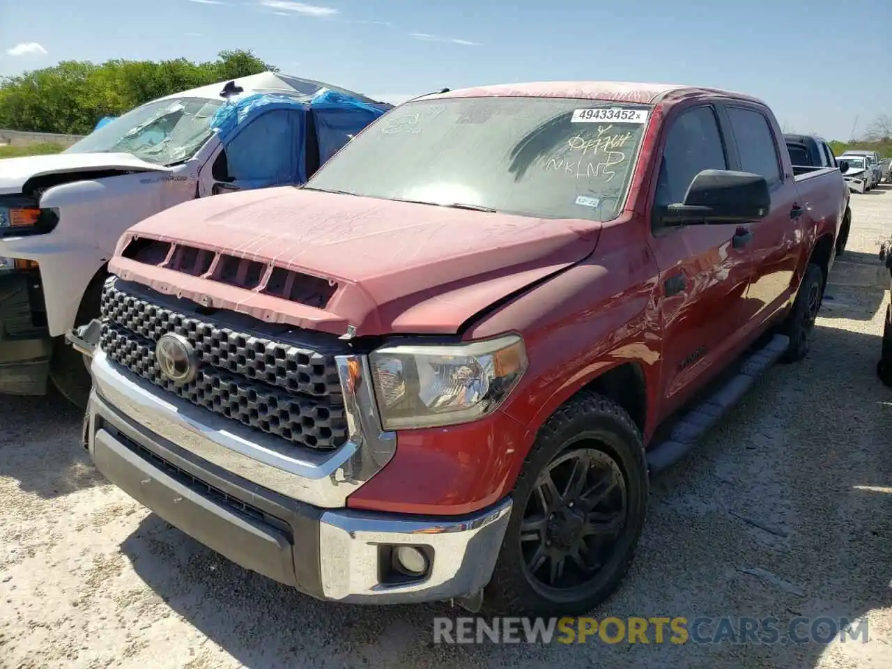 2 Photograph of a damaged car 5TFEY5F10KX246682 TOYOTA TUNDRA 2019