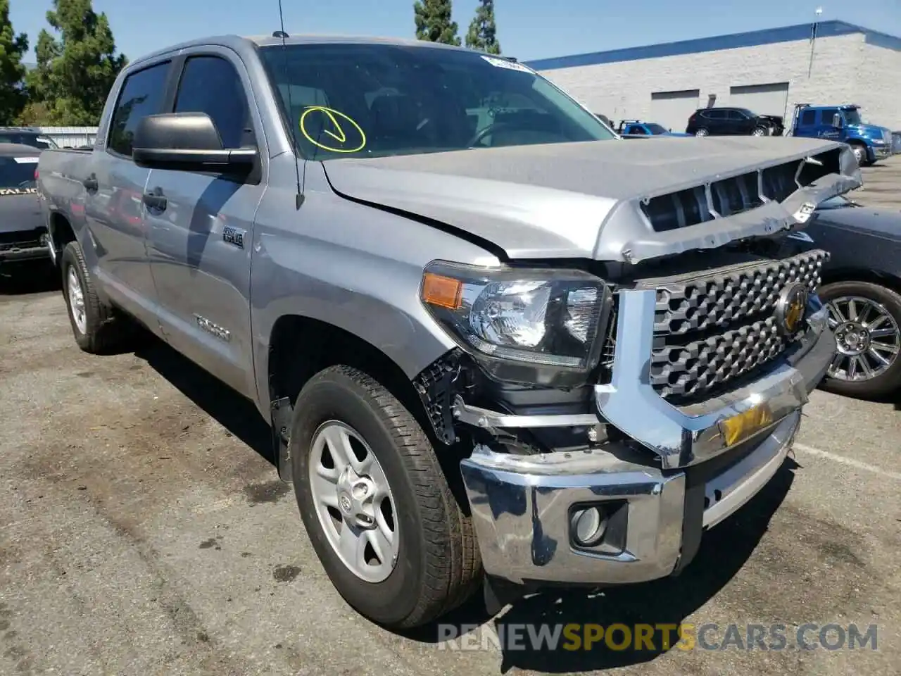 1 Photograph of a damaged car 5TFEY5F11KX254256 TOYOTA TUNDRA 2019