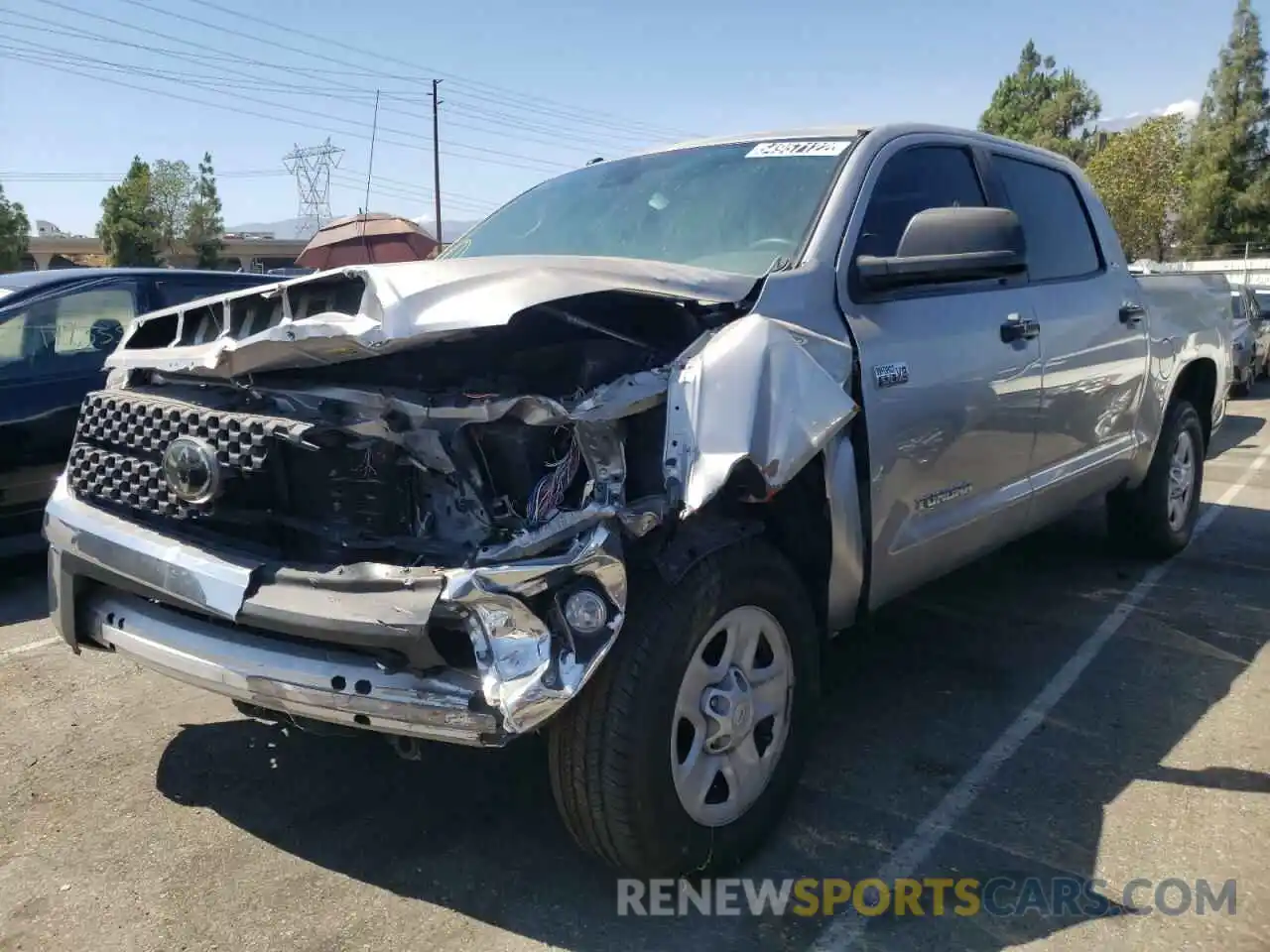 2 Photograph of a damaged car 5TFEY5F11KX254256 TOYOTA TUNDRA 2019