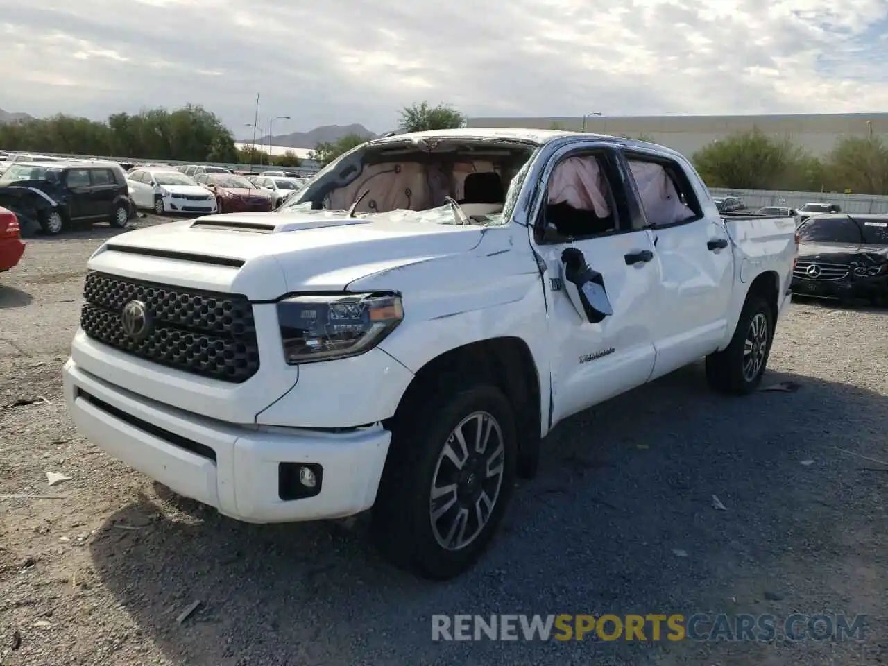 2 Photograph of a damaged car 5TFEY5F13KX244649 TOYOTA TUNDRA 2019