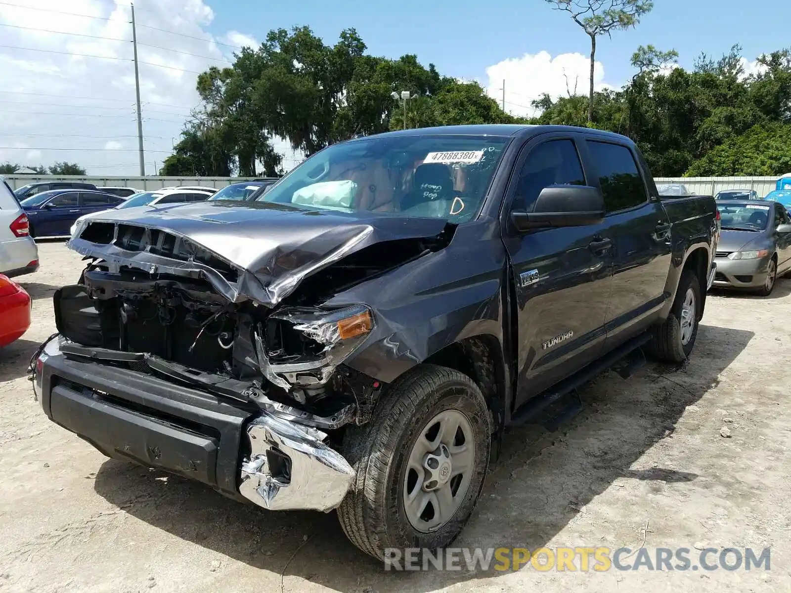 2 Photograph of a damaged car 5TFEY5F14KX253828 TOYOTA TUNDRA 2019