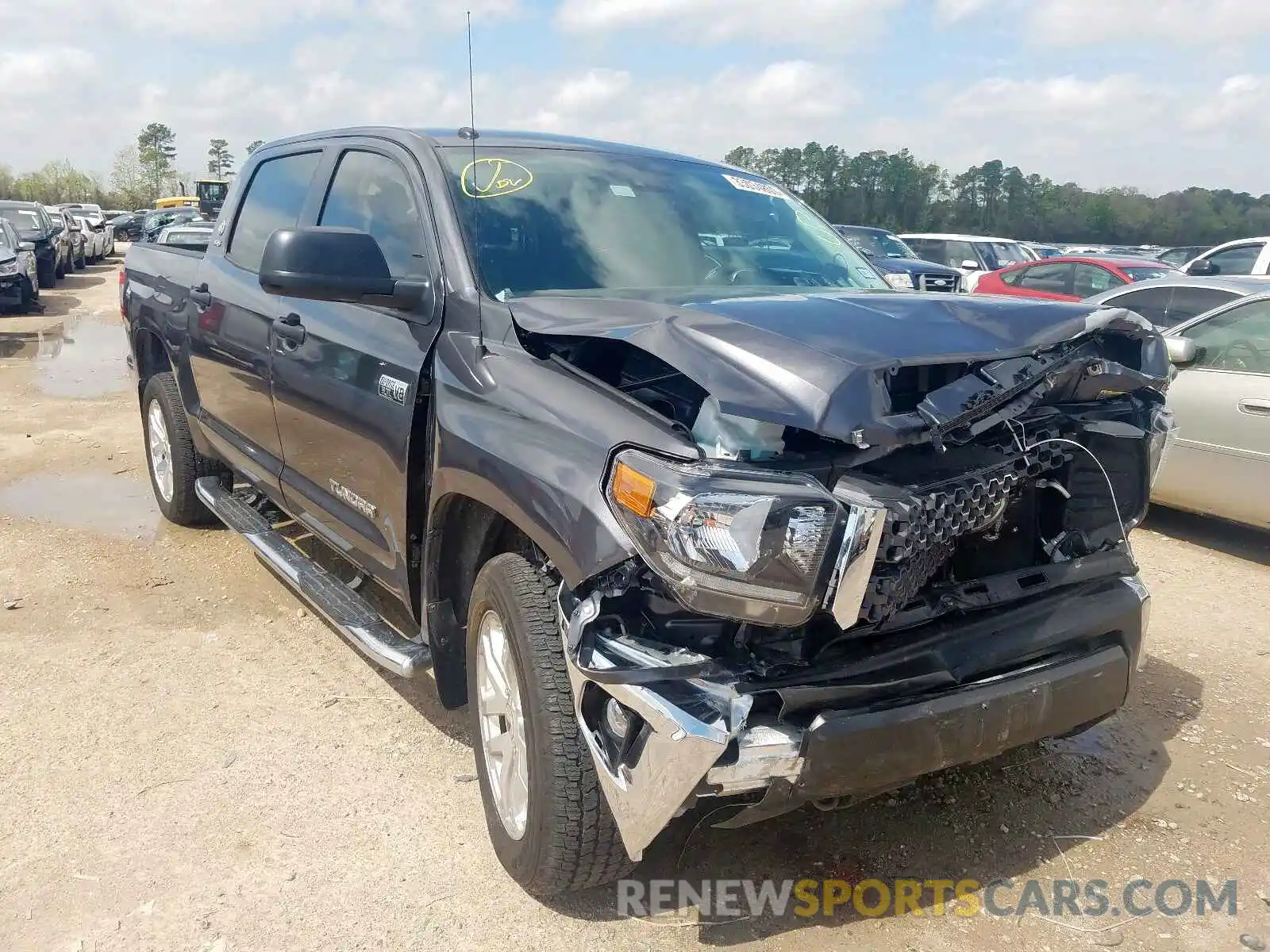 1 Photograph of a damaged car 5TFEY5F14KX255000 TOYOTA TUNDRA 2019