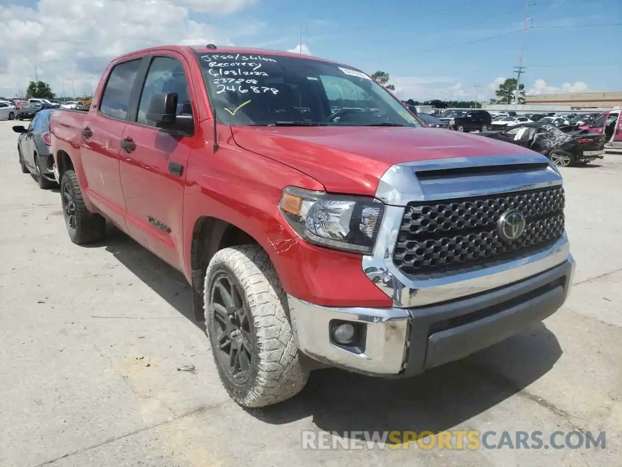 1 Photograph of a damaged car 5TFEY5F16KX246878 TOYOTA TUNDRA 2019