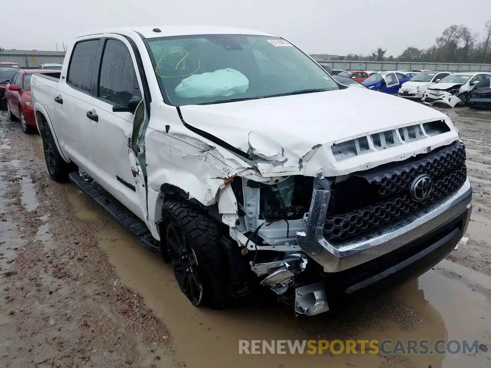 1 Photograph of a damaged car 5TFEY5F16KX251448 TOYOTA TUNDRA 2019