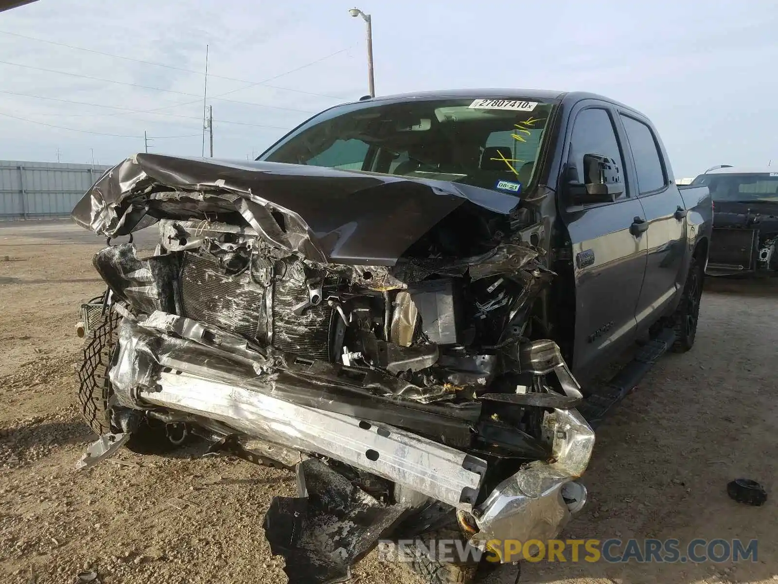 2 Photograph of a damaged car 5TFEY5F17KX255167 TOYOTA TUNDRA 2019