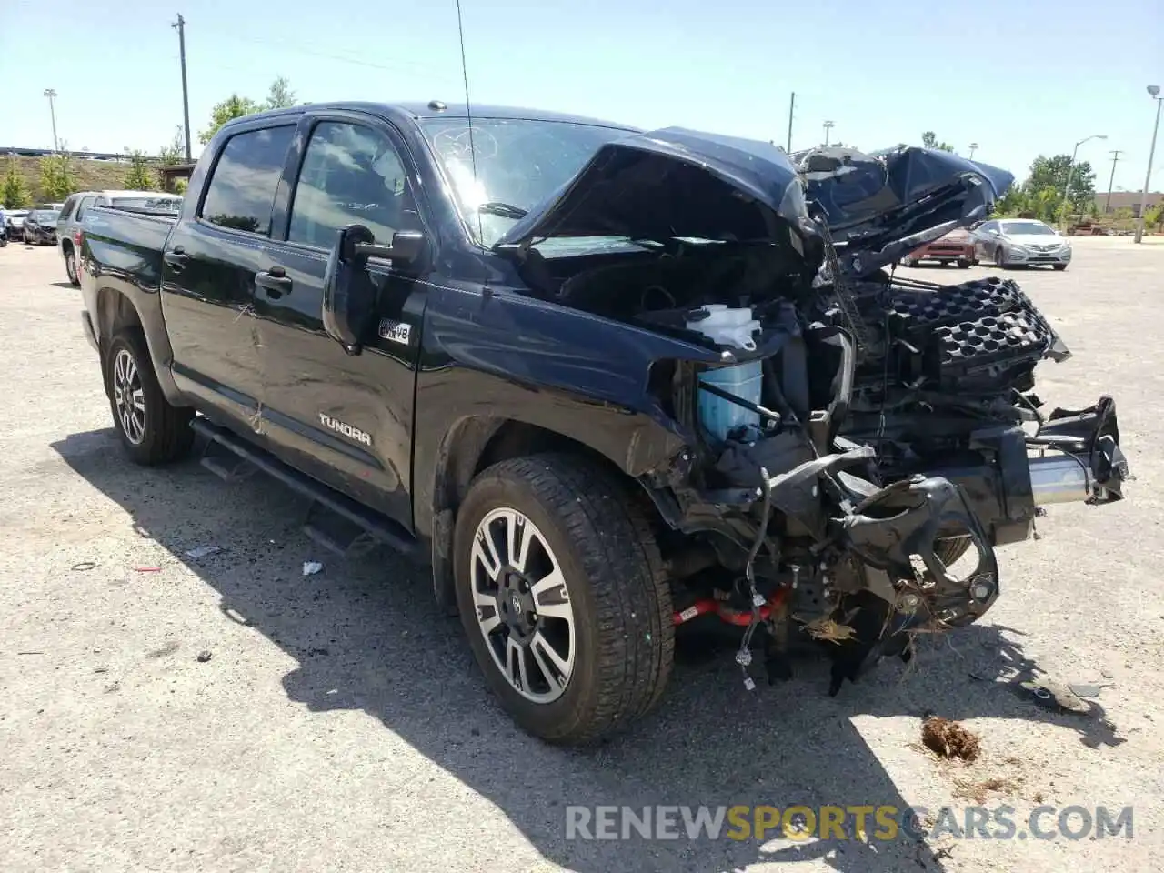 1 Photograph of a damaged car 5TFEY5F18KX251077 TOYOTA TUNDRA 2019