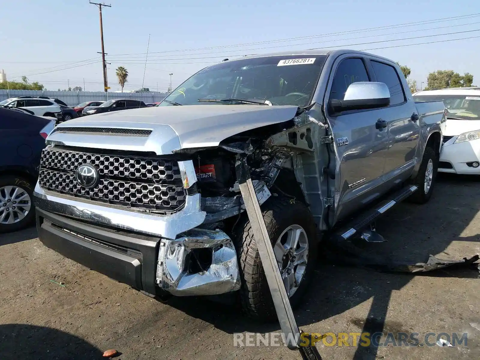 2 Photograph of a damaged car 5TFEY5F1XKX248472 TOYOTA TUNDRA 2019