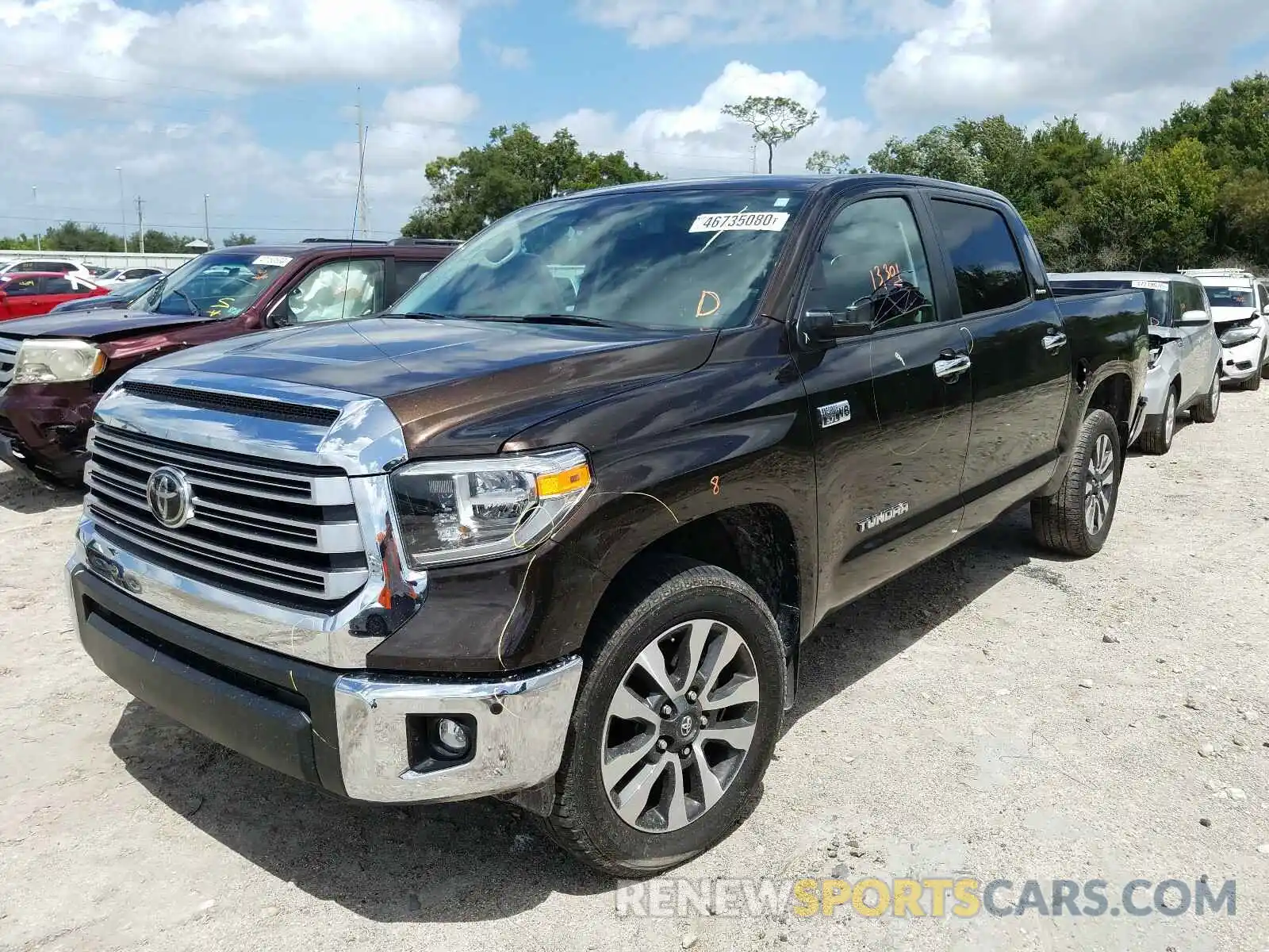 2 Photograph of a damaged car 5TFFY5F12KX253458 TOYOTA TUNDRA 2019