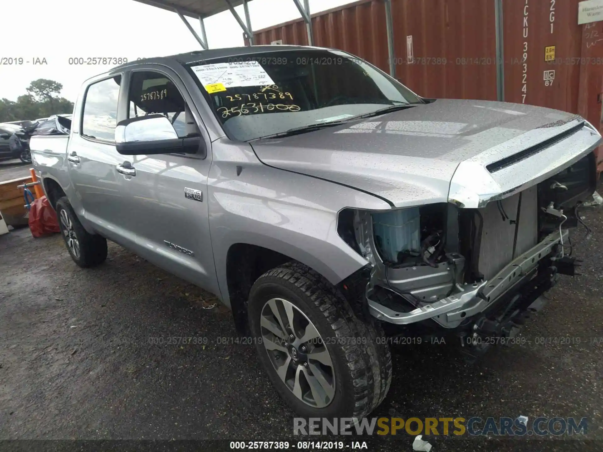 1 Photograph of a damaged car 5TFFY5F19KX247169 TOYOTA TUNDRA 2019