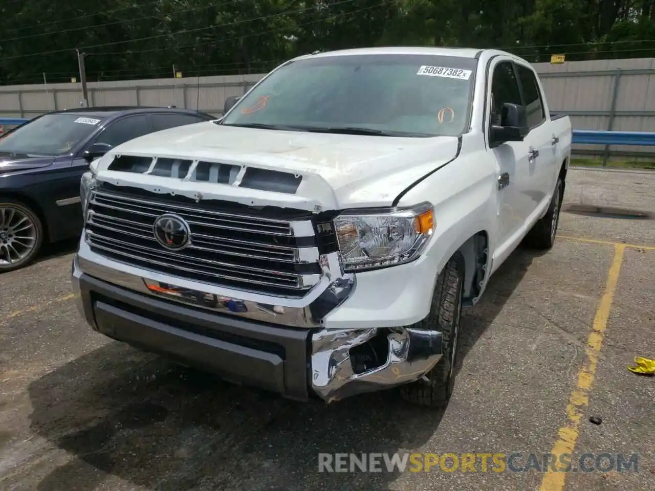 2 Photograph of a damaged car 5TFGY5F12KX244148 TOYOTA TUNDRA 2019