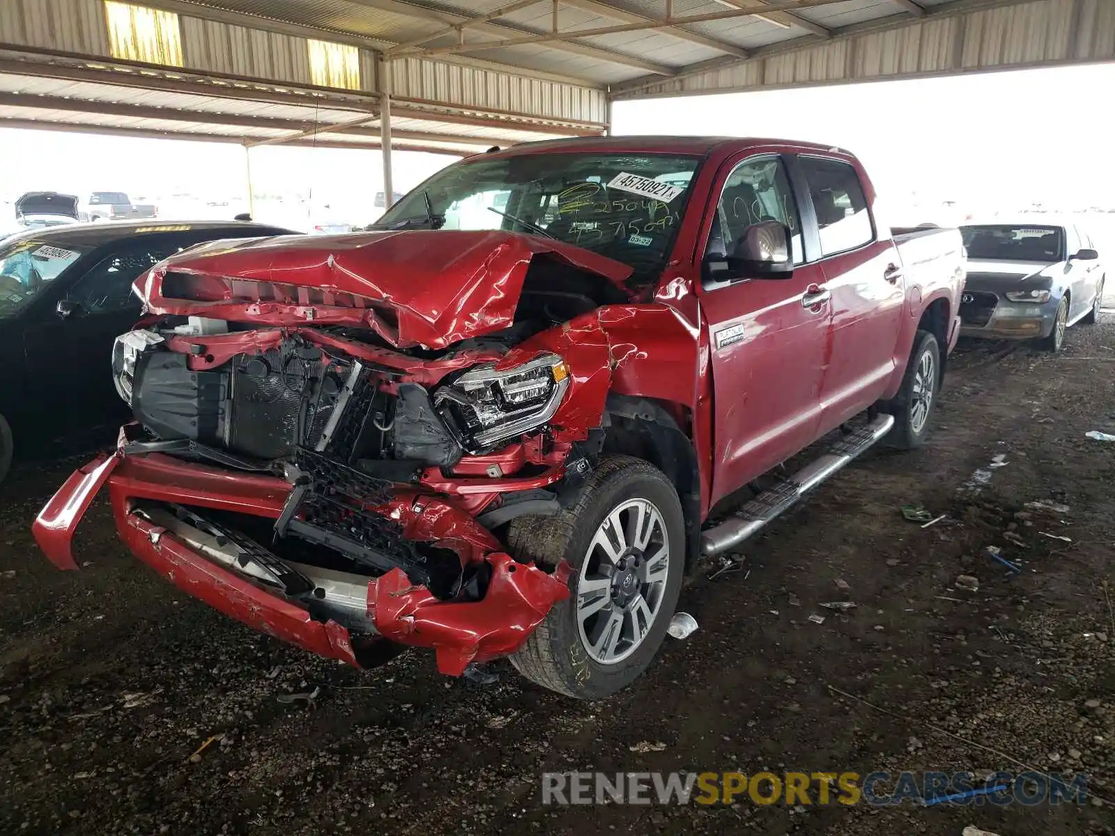 2 Photograph of a damaged car 5TFGY5F12KX250449 TOYOTA TUNDRA 2019