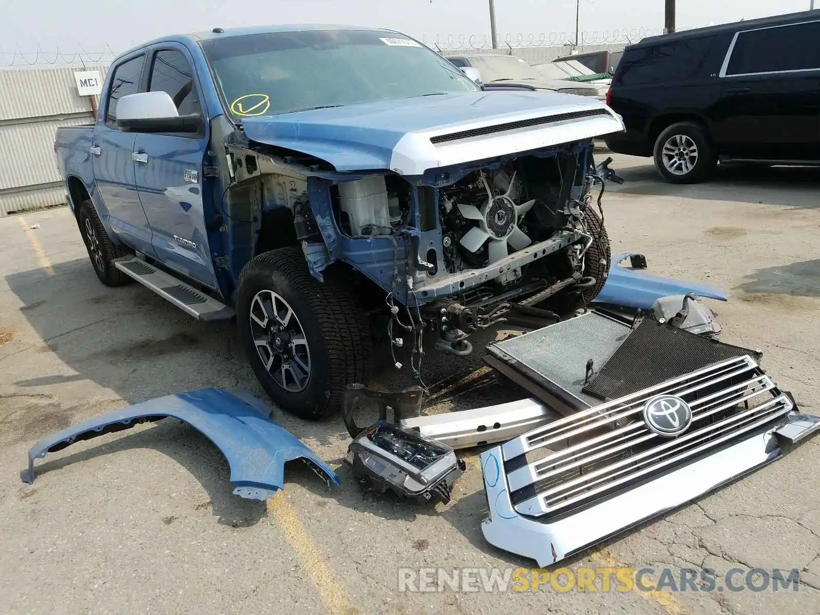 1 Photograph of a damaged car 5TFHY5F10KX814894 TOYOTA TUNDRA 2019