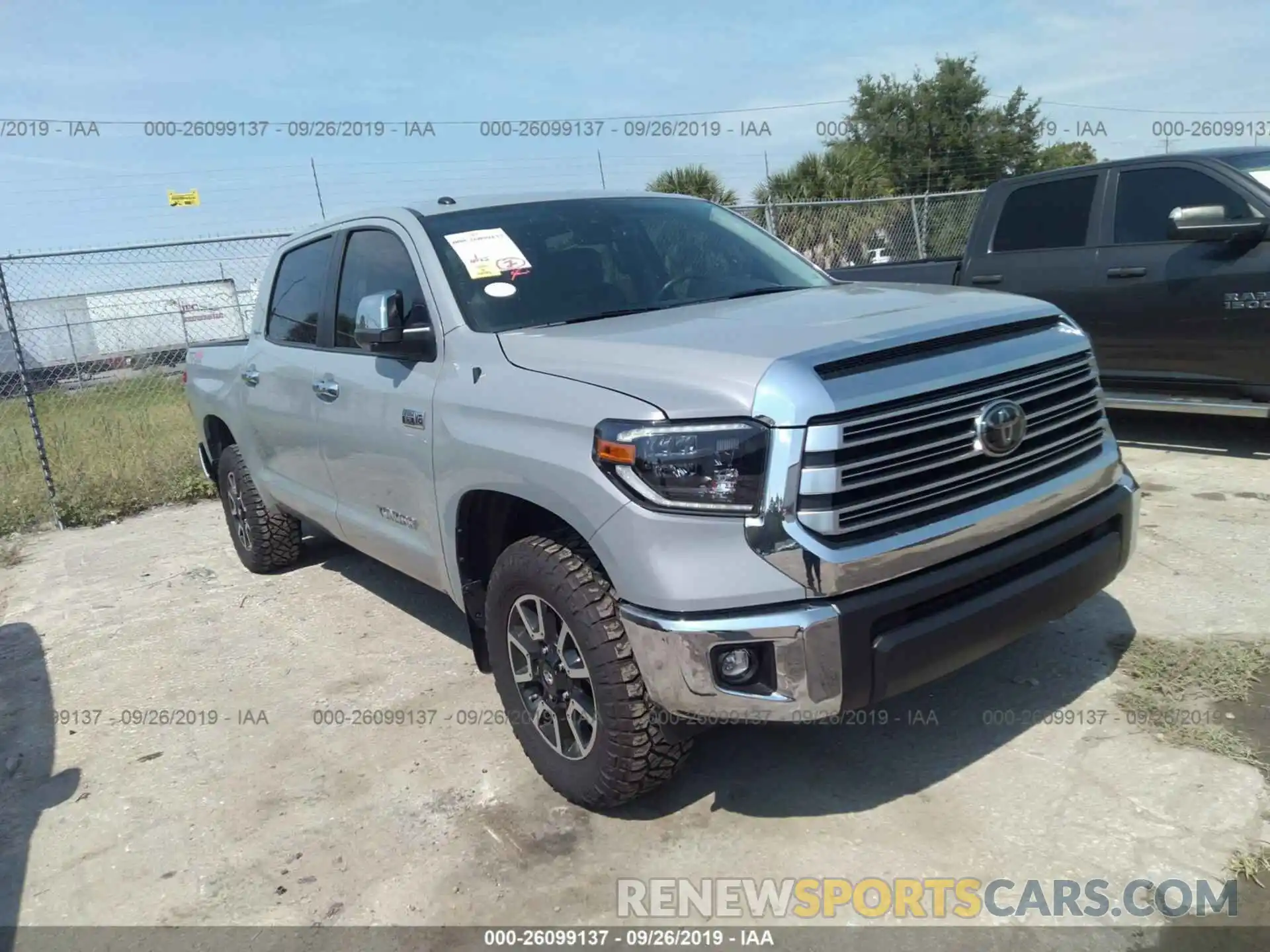 1 Photograph of a damaged car 5TFHY5F10KX823322 TOYOTA TUNDRA 2019