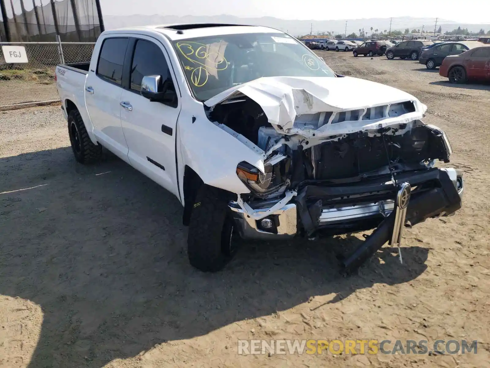 1 Photograph of a damaged car 5TFHY5F10KX856546 TOYOTA TUNDRA 2019