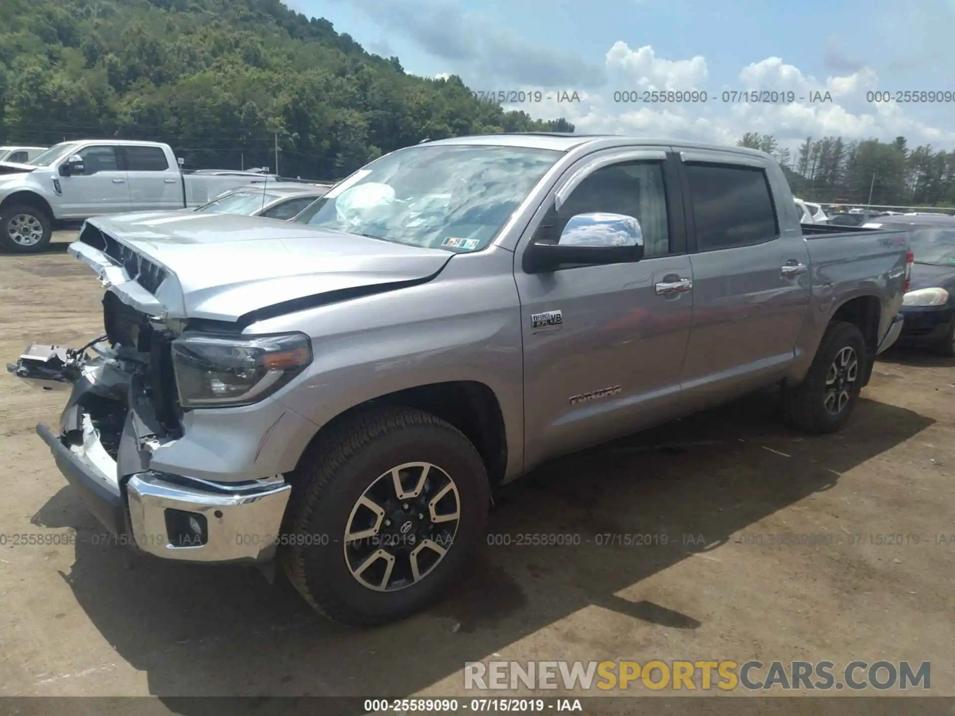 2 Photograph of a damaged car 5TFHY5F12KX777699 TOYOTA TUNDRA 2019