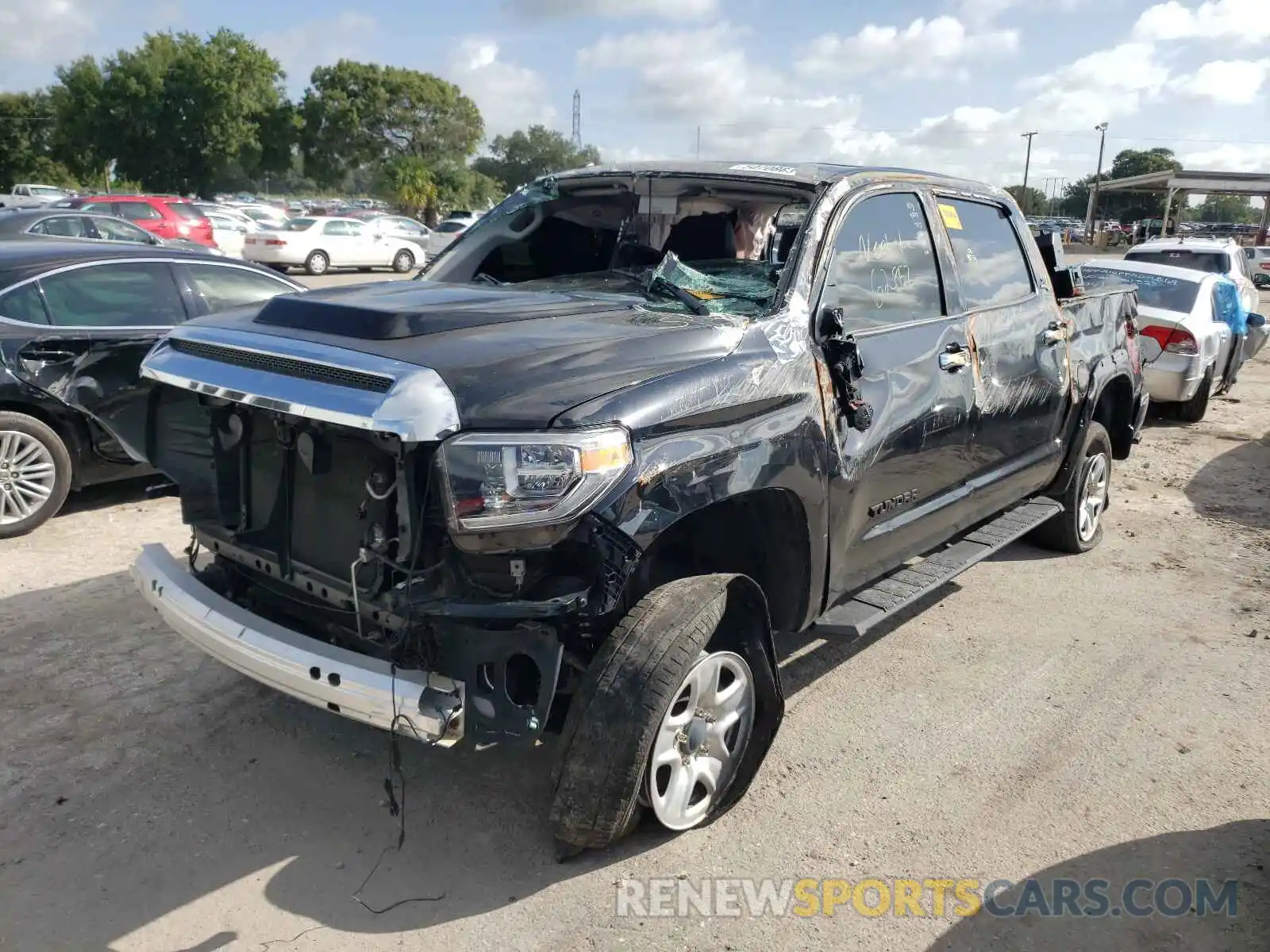 2 Photograph of a damaged car 5TFHY5F12KX840266 TOYOTA TUNDRA 2019