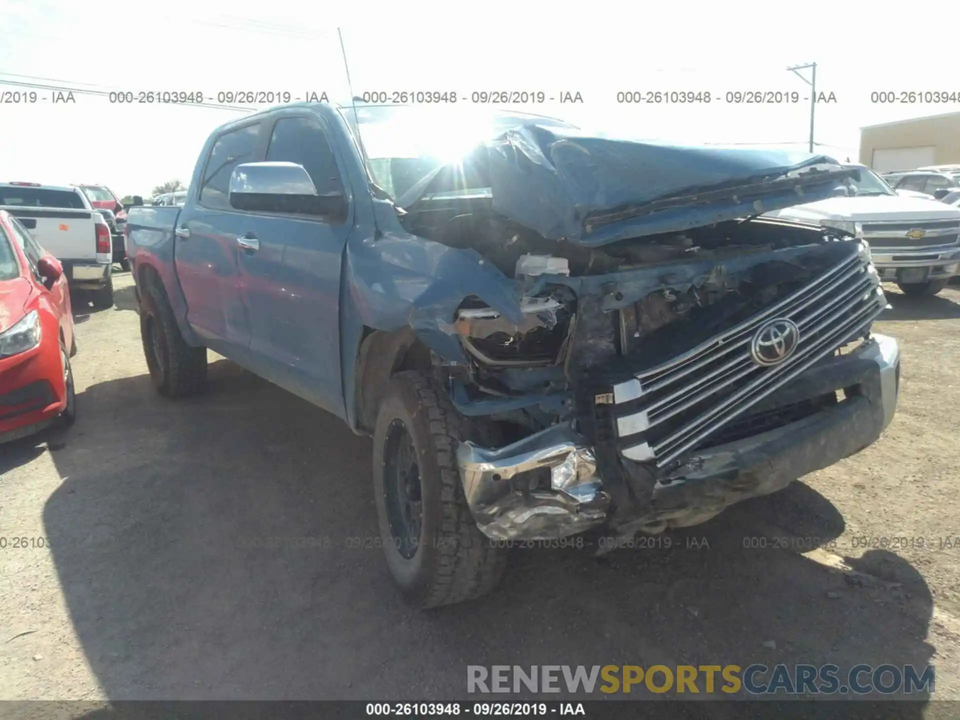 1 Photograph of a damaged car 5TFHY5F16KX788169 TOYOTA TUNDRA 2019