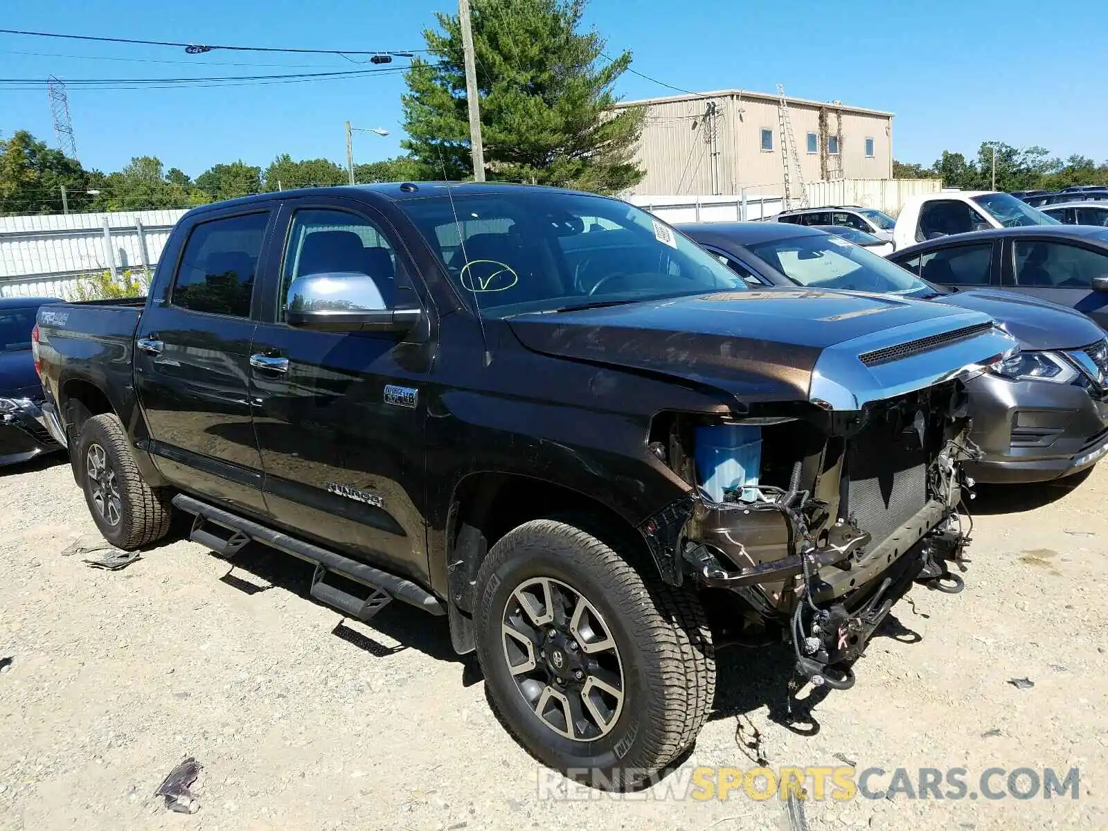 1 Photograph of a damaged car 5TFHY5F16KX843056 TOYOTA TUNDRA 2019