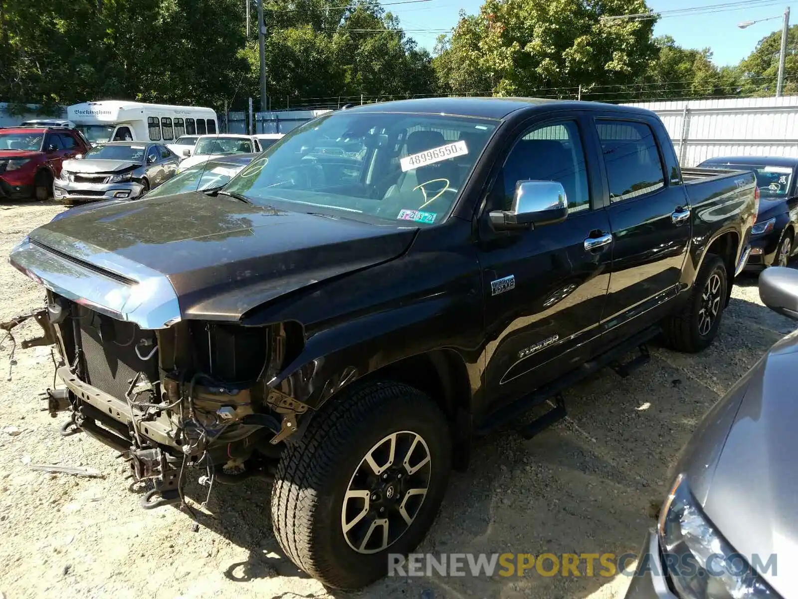 2 Photograph of a damaged car 5TFHY5F16KX843056 TOYOTA TUNDRA 2019