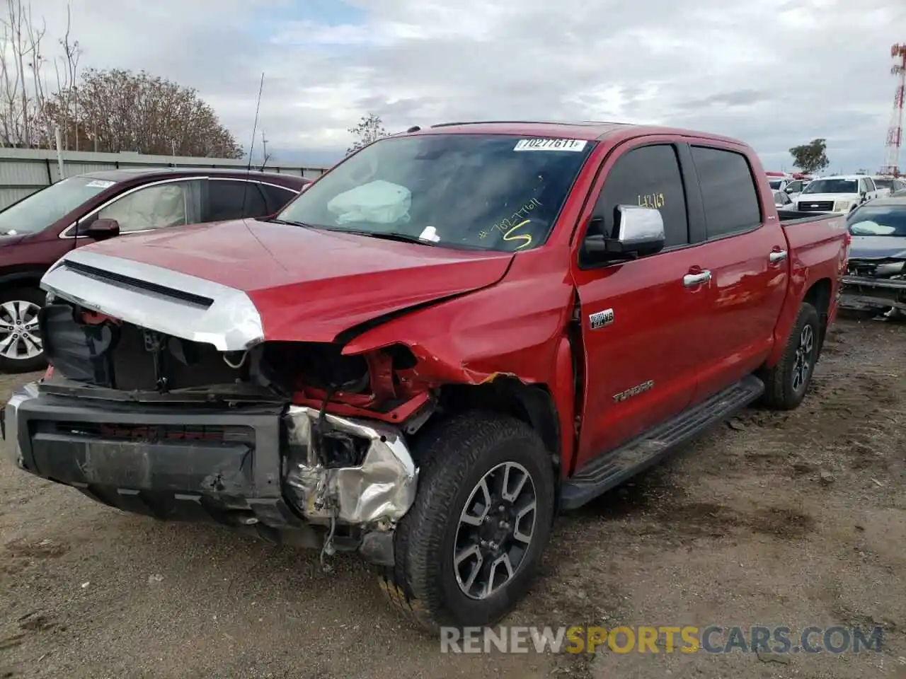 2 Photograph of a damaged car 5TFHY5F17KX796944 TOYOTA TUNDRA 2019