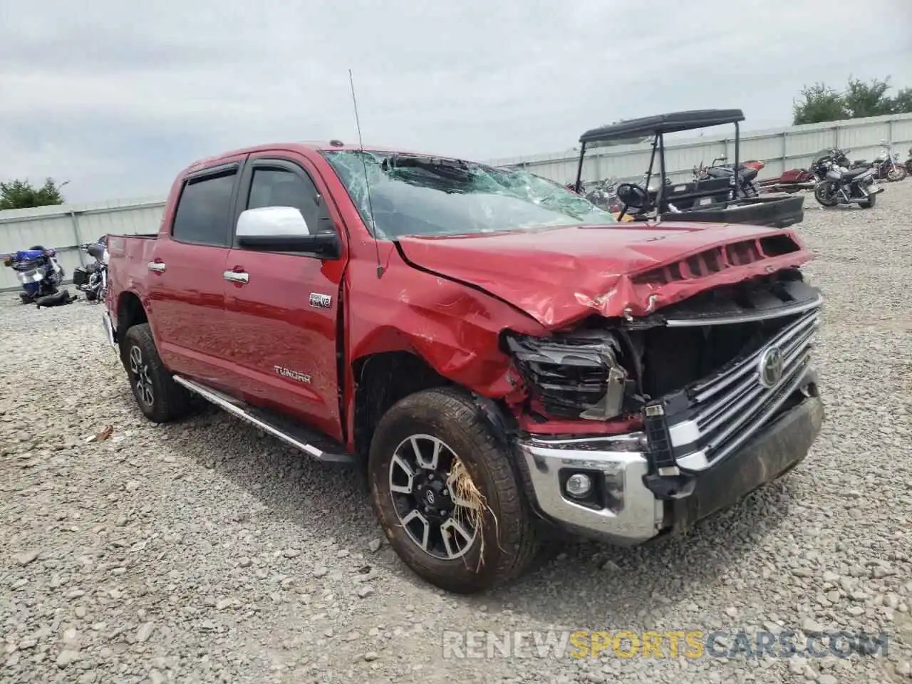 1 Photograph of a damaged car 5TFHY5F17KX835015 TOYOTA TUNDRA 2019