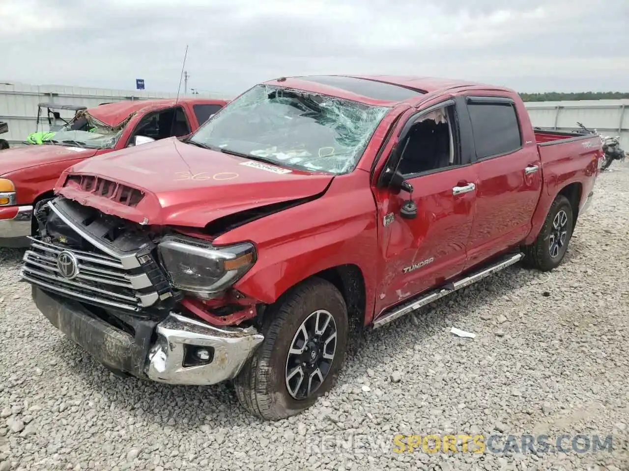 2 Photograph of a damaged car 5TFHY5F17KX835015 TOYOTA TUNDRA 2019