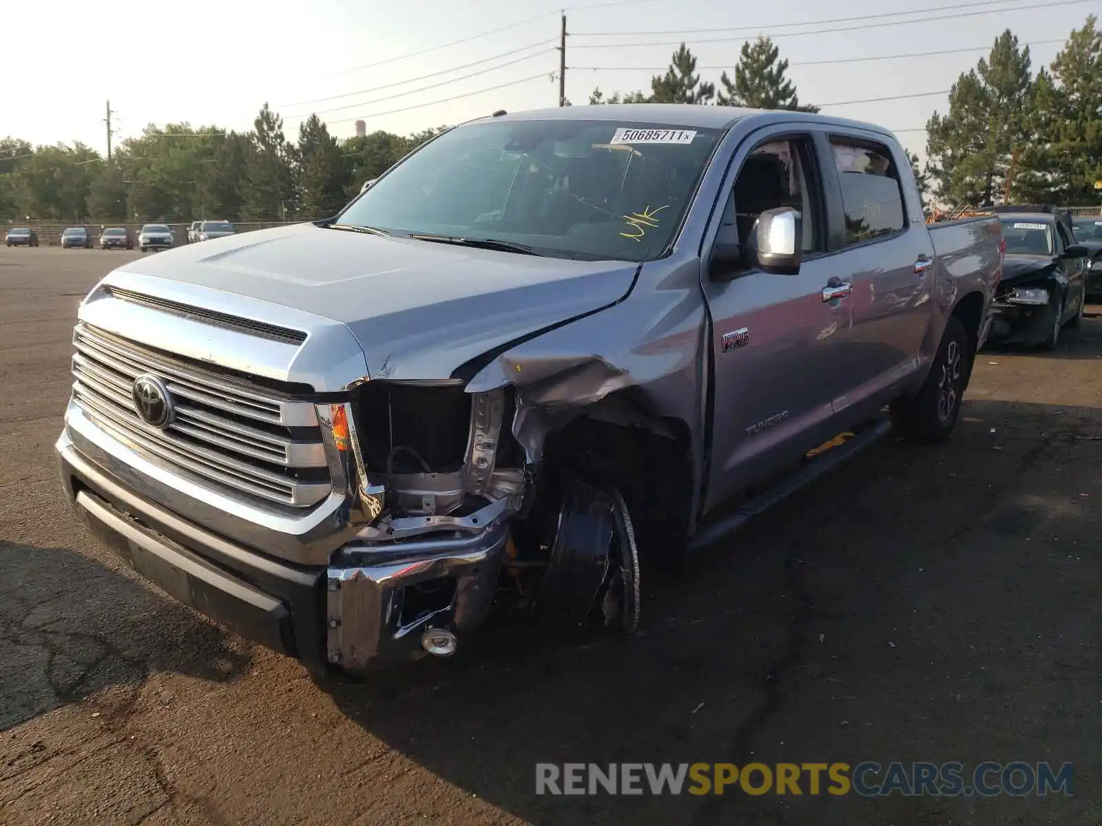 2 Photograph of a damaged car 5TFHY5F19KX805885 TOYOTA TUNDRA 2019