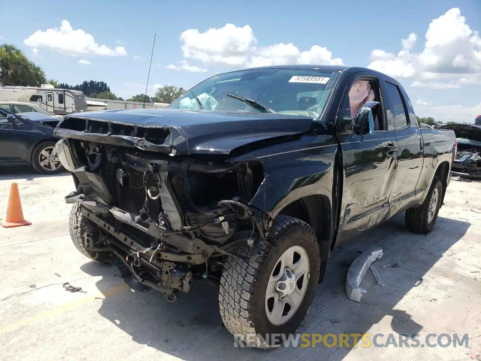 2 Photograph of a damaged car 5TFRM5F10KX142982 TOYOTA TUNDRA 2019