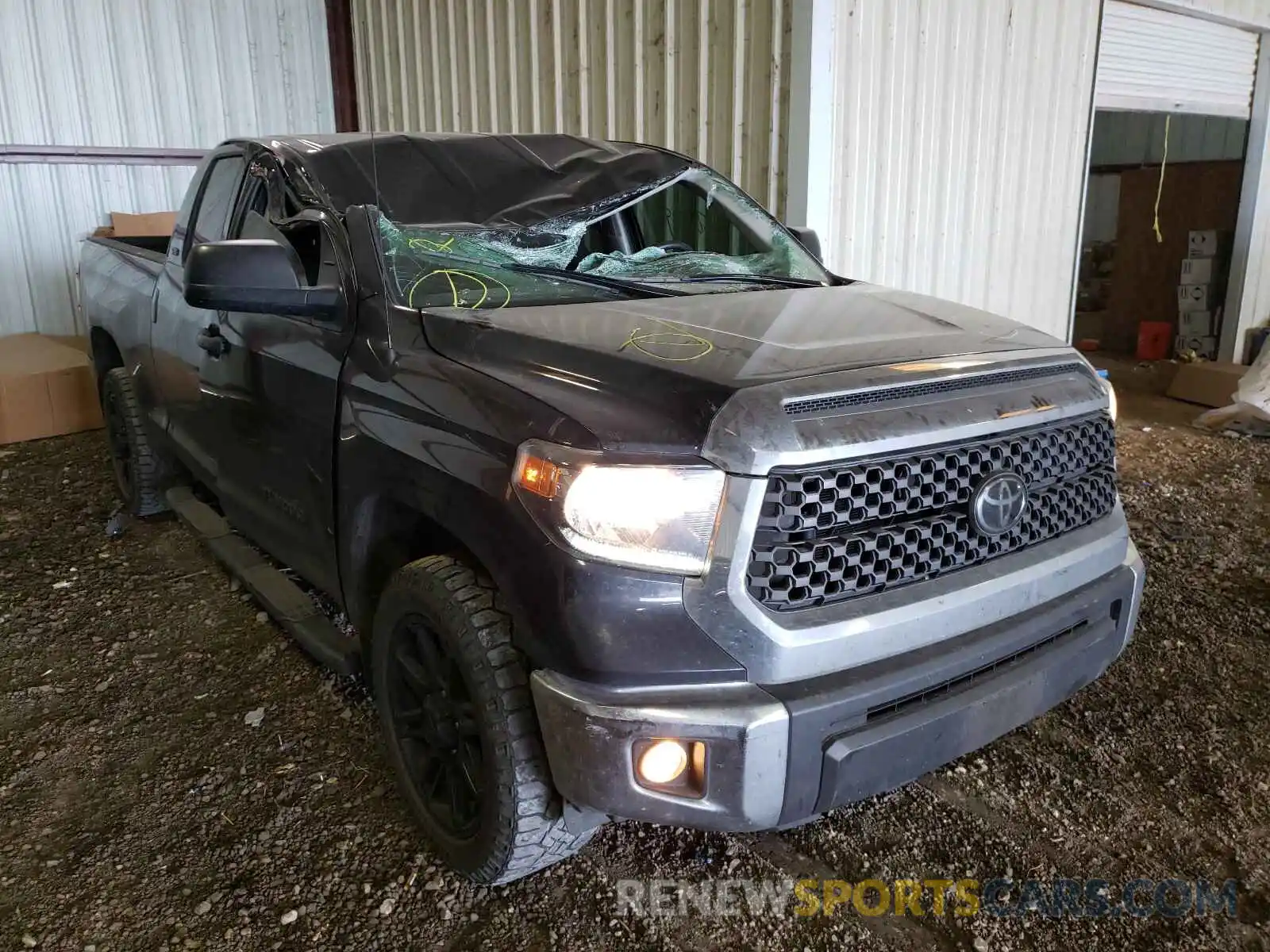 1 Photograph of a damaged car 5TFRM5F19KX138400 TOYOTA TUNDRA 2019