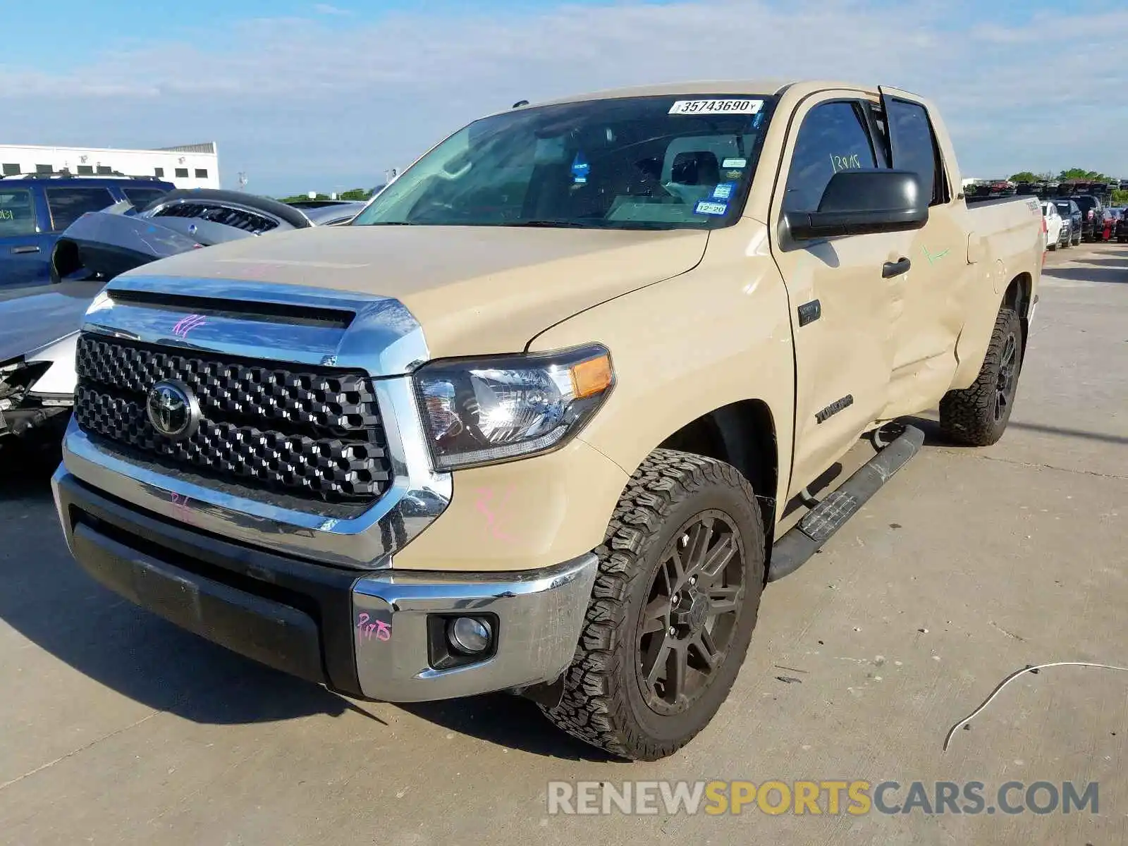 2 Photograph of a damaged car 5TFRY5F19KX244673 TOYOTA TUNDRA 2019