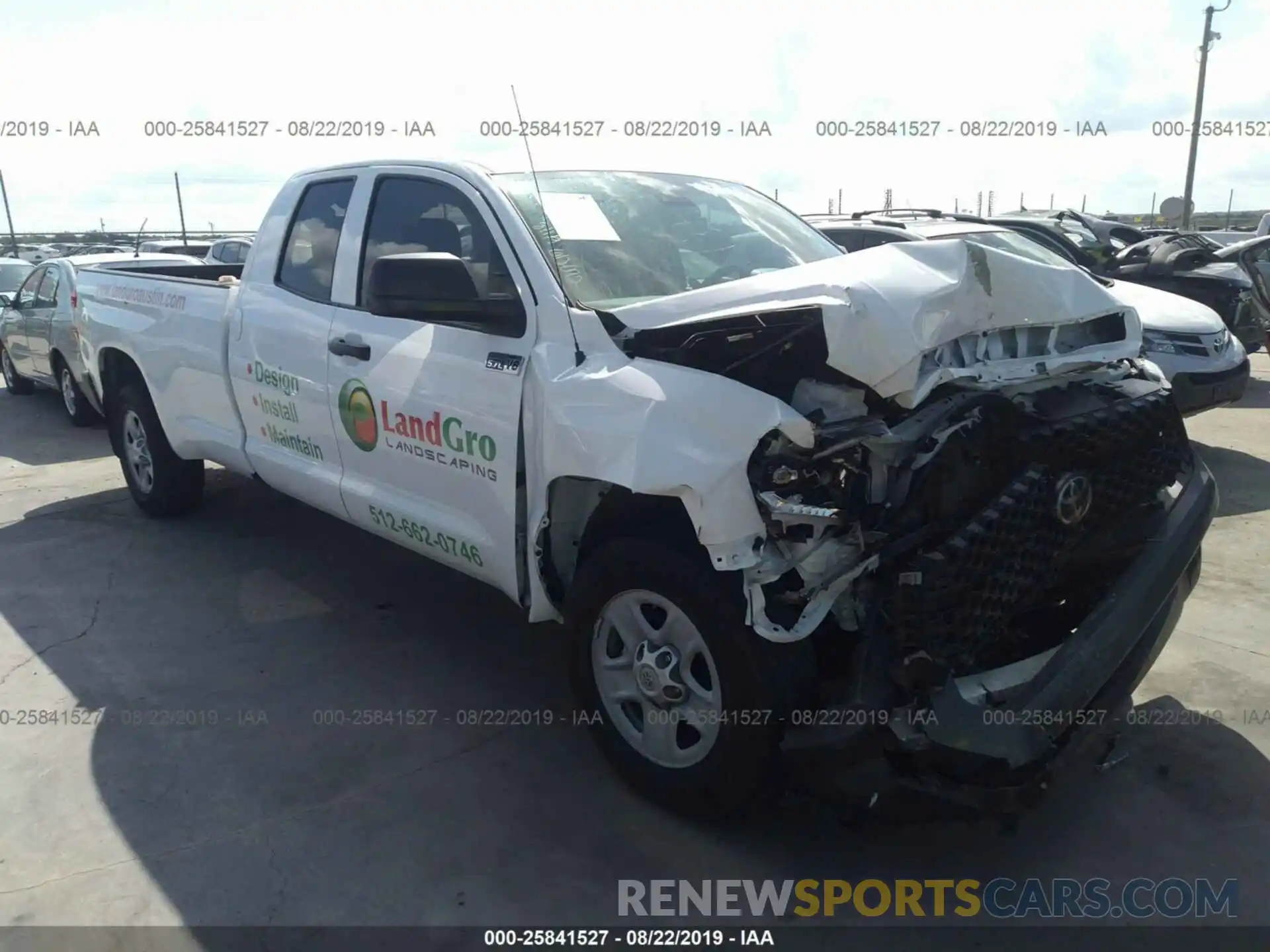 1 Photograph of a damaged car 5TFTY5F17KX010490 TOYOTA TUNDRA 2019