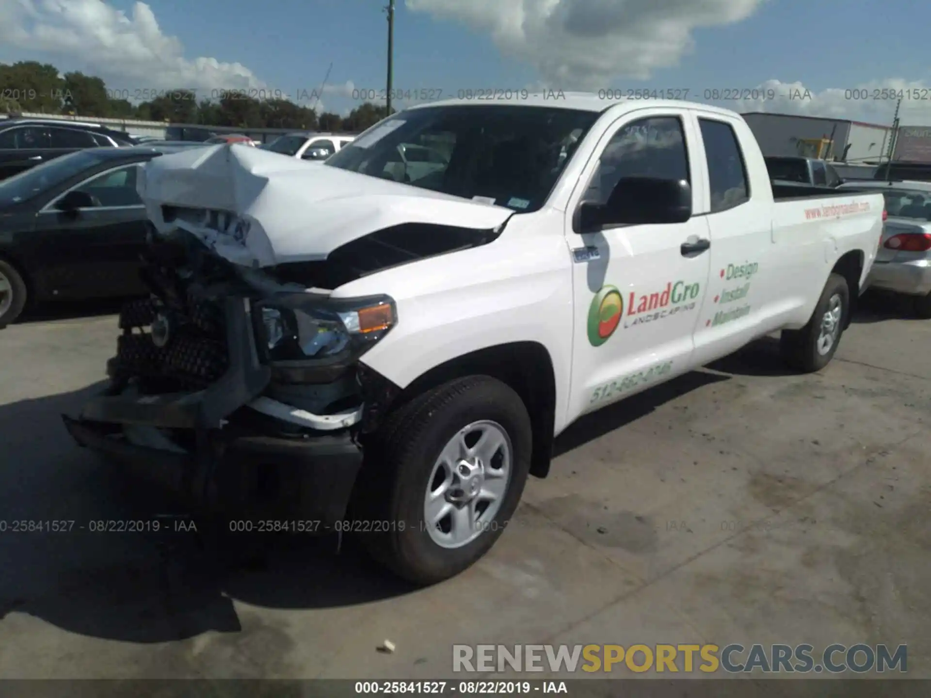 2 Photograph of a damaged car 5TFTY5F17KX010490 TOYOTA TUNDRA 2019