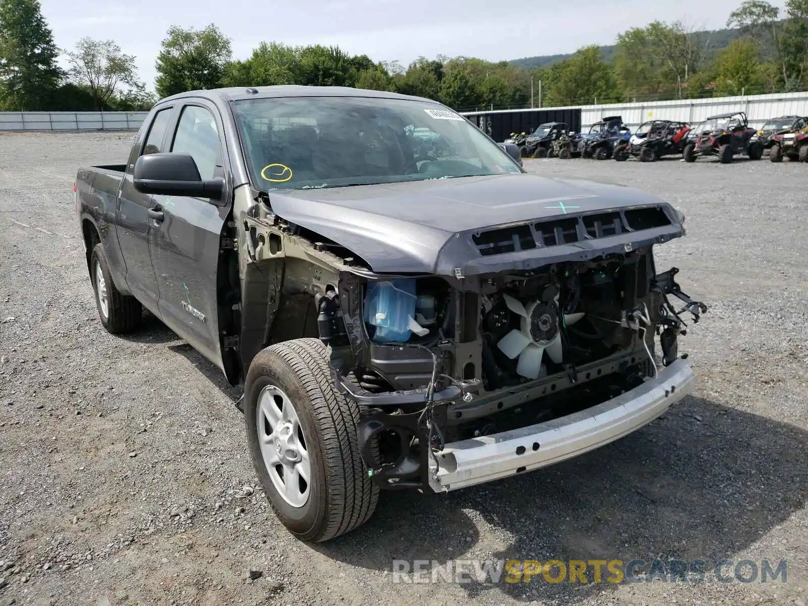 1 Photograph of a damaged car 5TFUM5F17KX082211 TOYOTA TUNDRA 2019