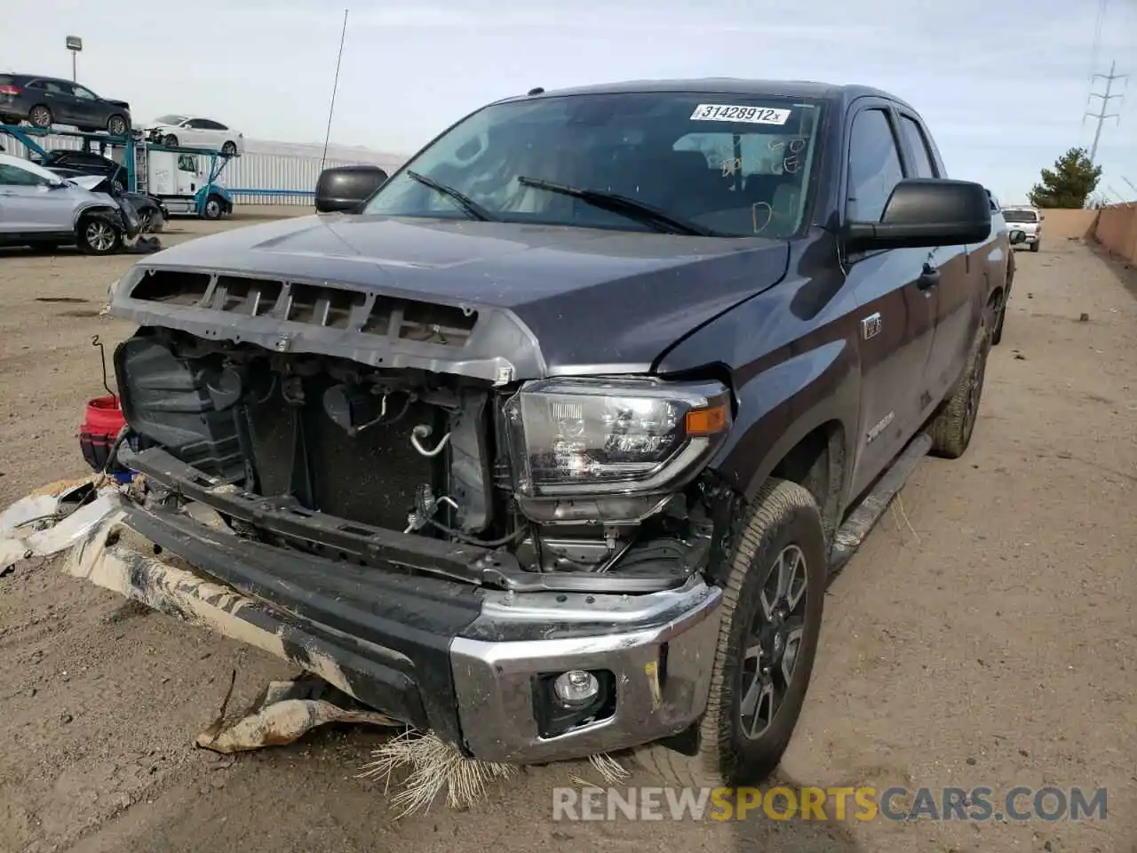 2 Photograph of a damaged car 5TFUY5F11KX800145 TOYOTA TUNDRA 2019