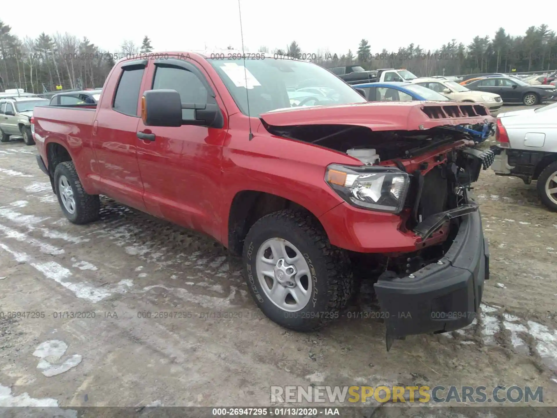 1 Photograph of a damaged car 5TFUY5F12KX796560 TOYOTA TUNDRA 2019