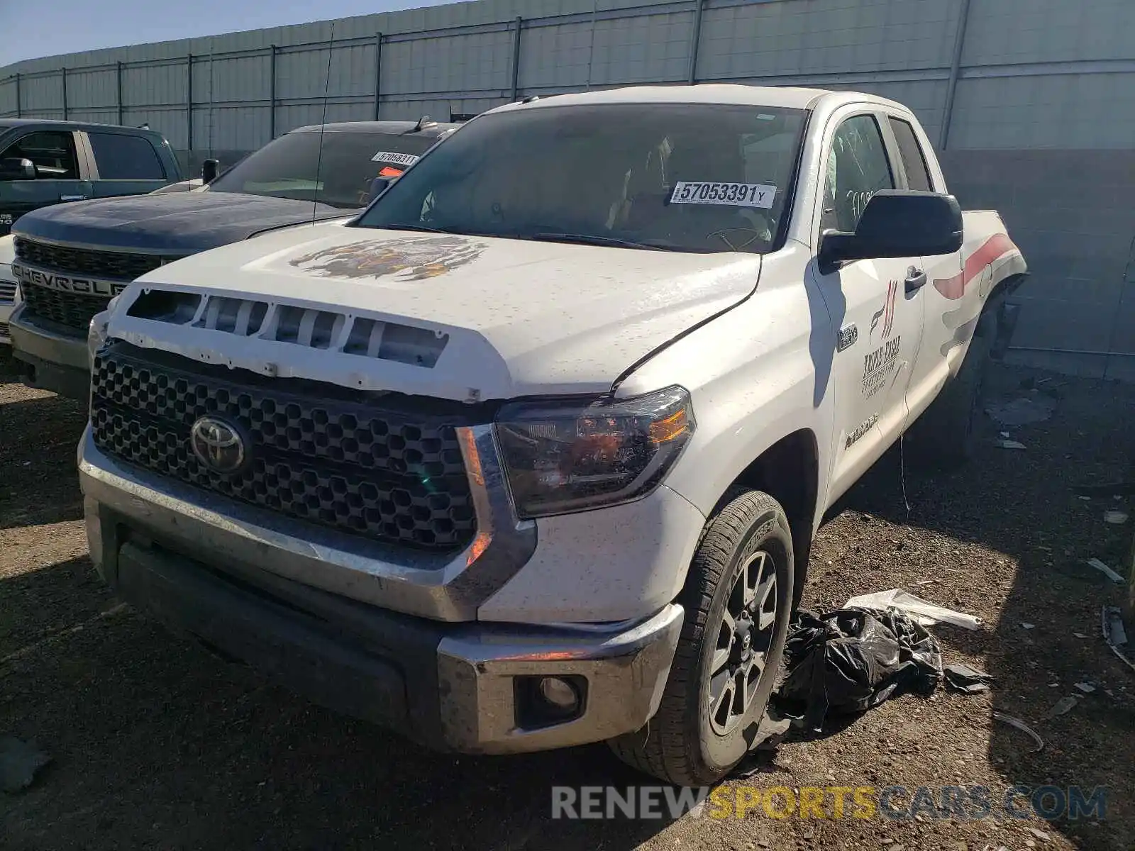 2 Photograph of a damaged car 5TFUY5F12KX869734 TOYOTA TUNDRA 2019