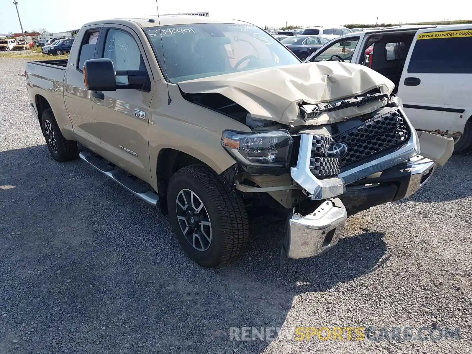 1 Photograph of a damaged car 5TFUY5F14KX869654 TOYOTA TUNDRA 2019