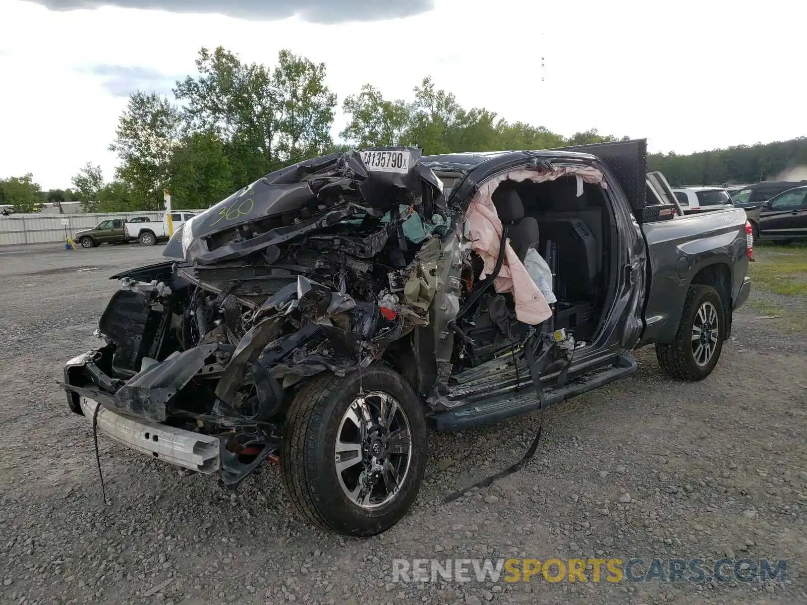 2 Photograph of a damaged car 5TFUY5F19KX781473 TOYOTA TUNDRA 2019