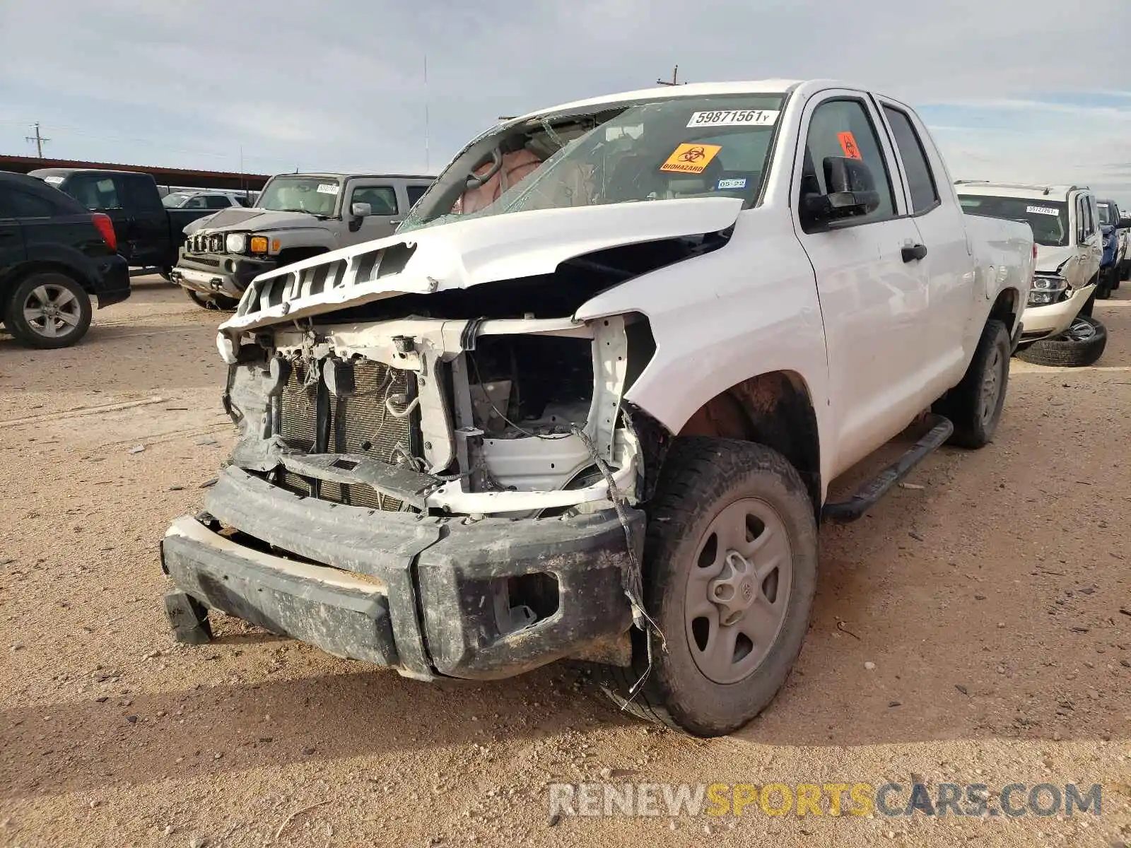 2 Photograph of a damaged car 5TFUY5F19KX839498 TOYOTA TUNDRA 2019