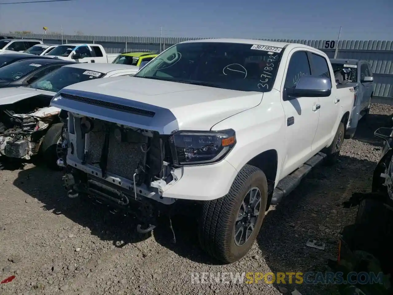 2 Photograph of a damaged car 5TFAY5F12LX891169 TOYOTA TUNDRA 2020