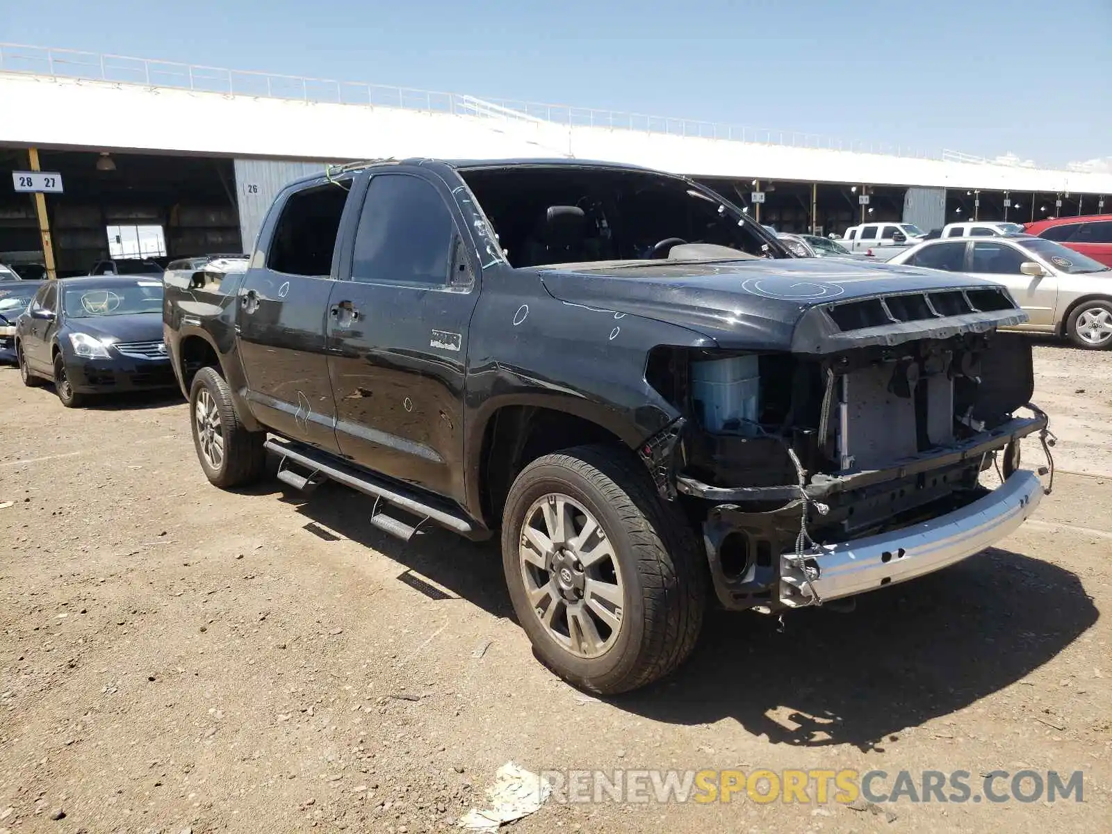 1 Photograph of a damaged car 5TFAY5F12LX920203 TOYOTA TUNDRA 2020