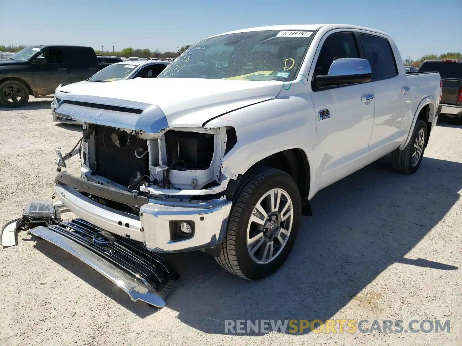 2 Photograph of a damaged car 5TFAY5F12LX947630 TOYOTA TUNDRA 2020