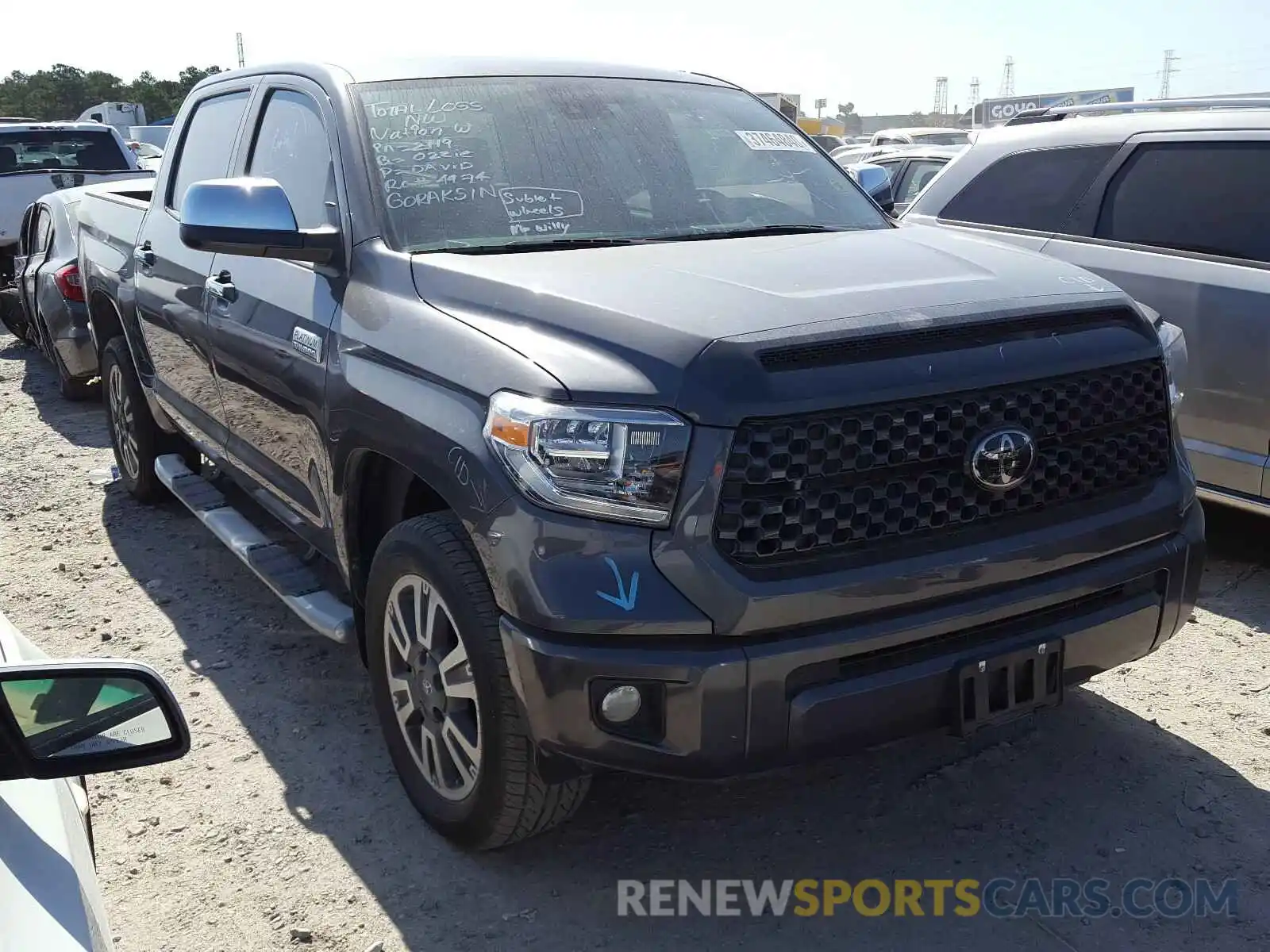 1 Photograph of a damaged car 5TFAY5F14LX884854 TOYOTA TUNDRA 2020