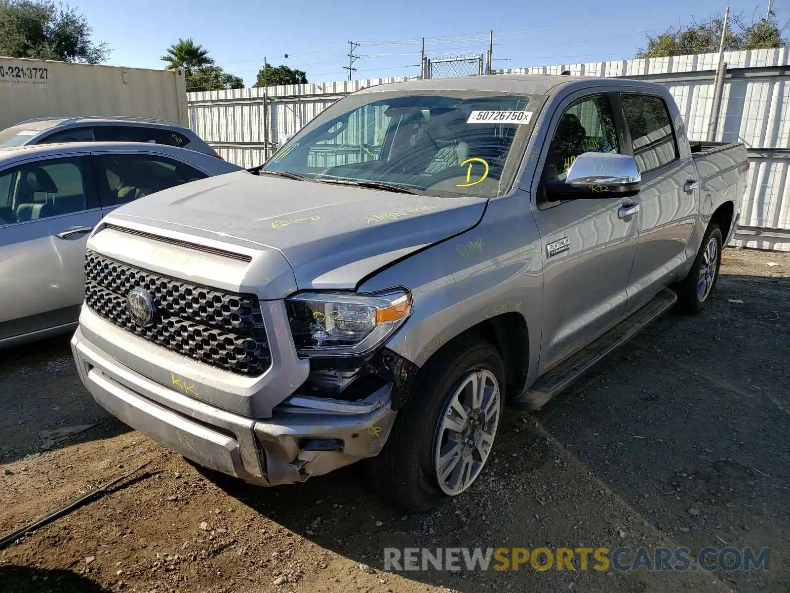 2 Photograph of a damaged car 5TFAY5F15LX880280 TOYOTA TUNDRA 2020