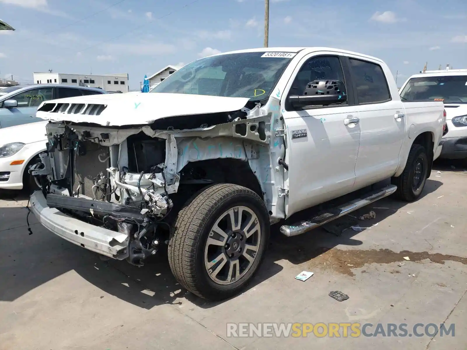 2 Photograph of a damaged car 5TFAY5F16LX938476 TOYOTA TUNDRA 2020