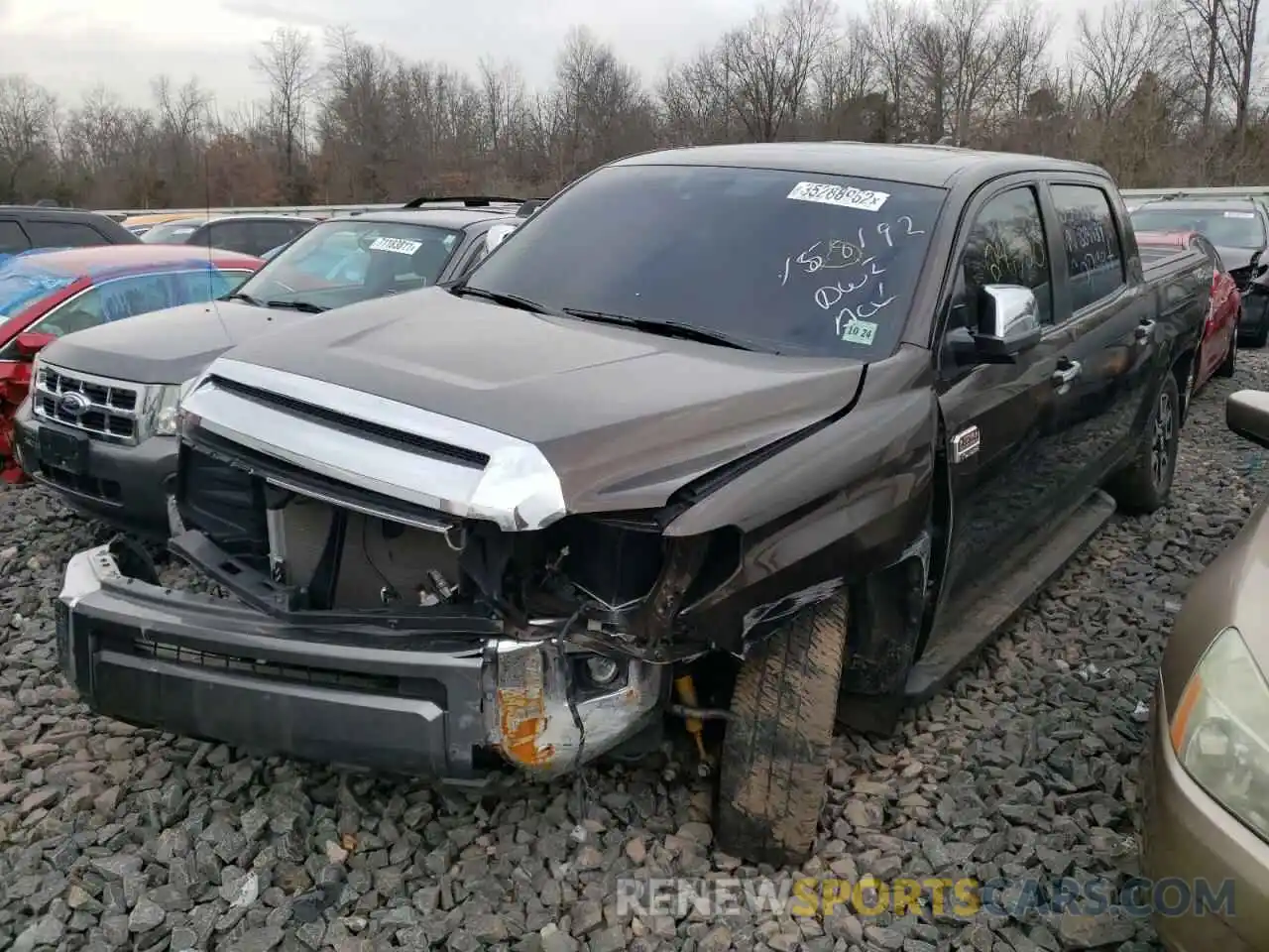 2 Photograph of a damaged car 5TFAY5F17LX884489 TOYOTA TUNDRA 2020